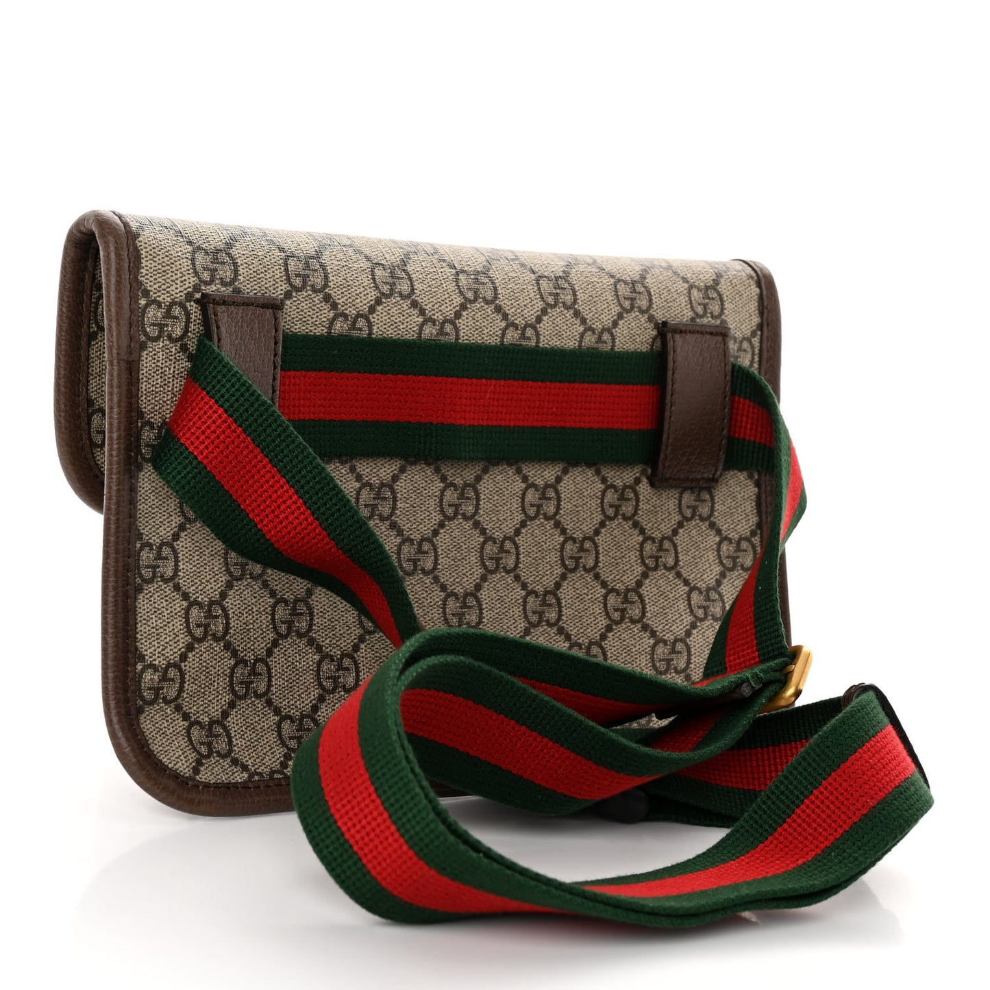 GG Supreme Monogram Neo Vintage Web Belt Bag Brown