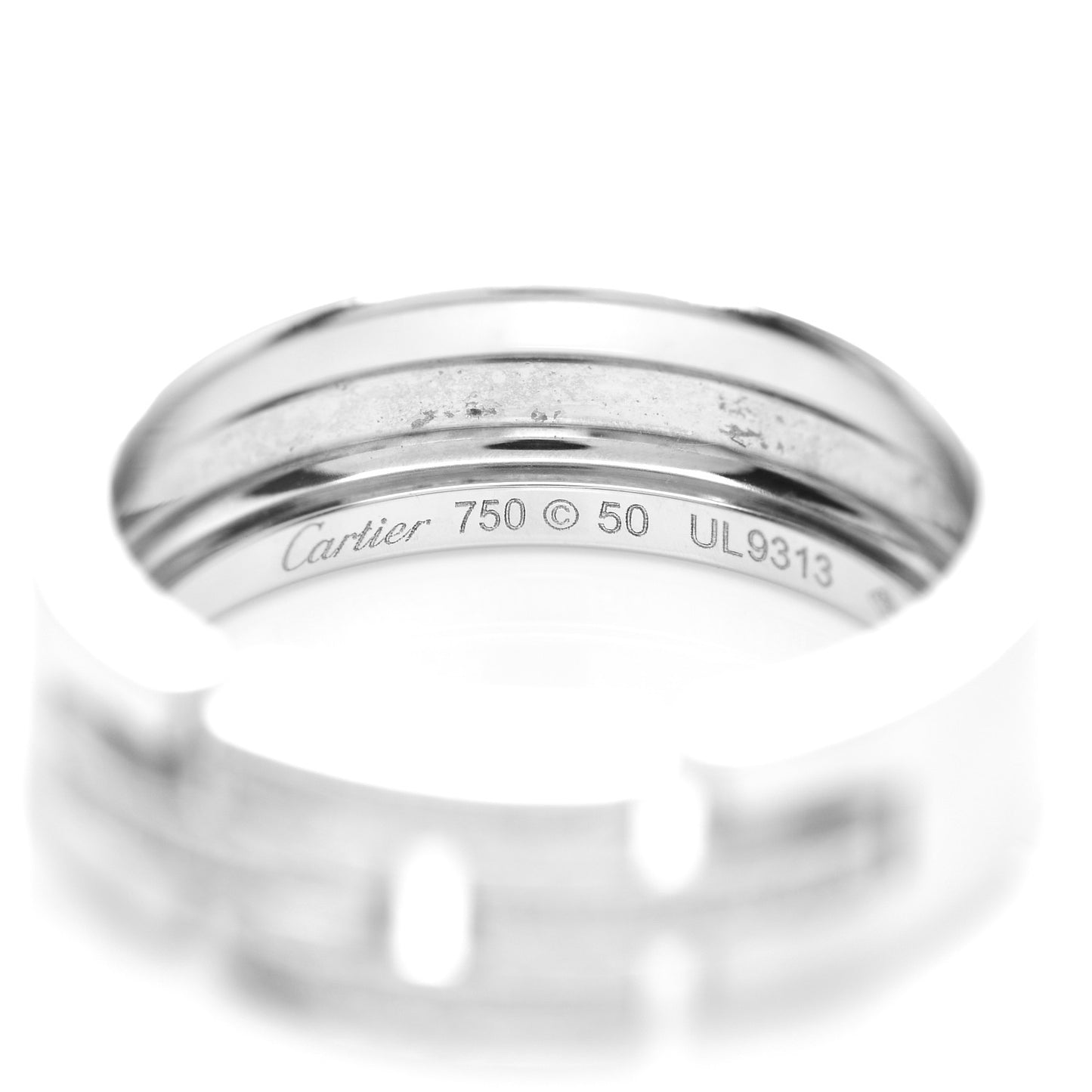 18K White Gold Diamond Maillon Panthere Band Ring 50 5.25
