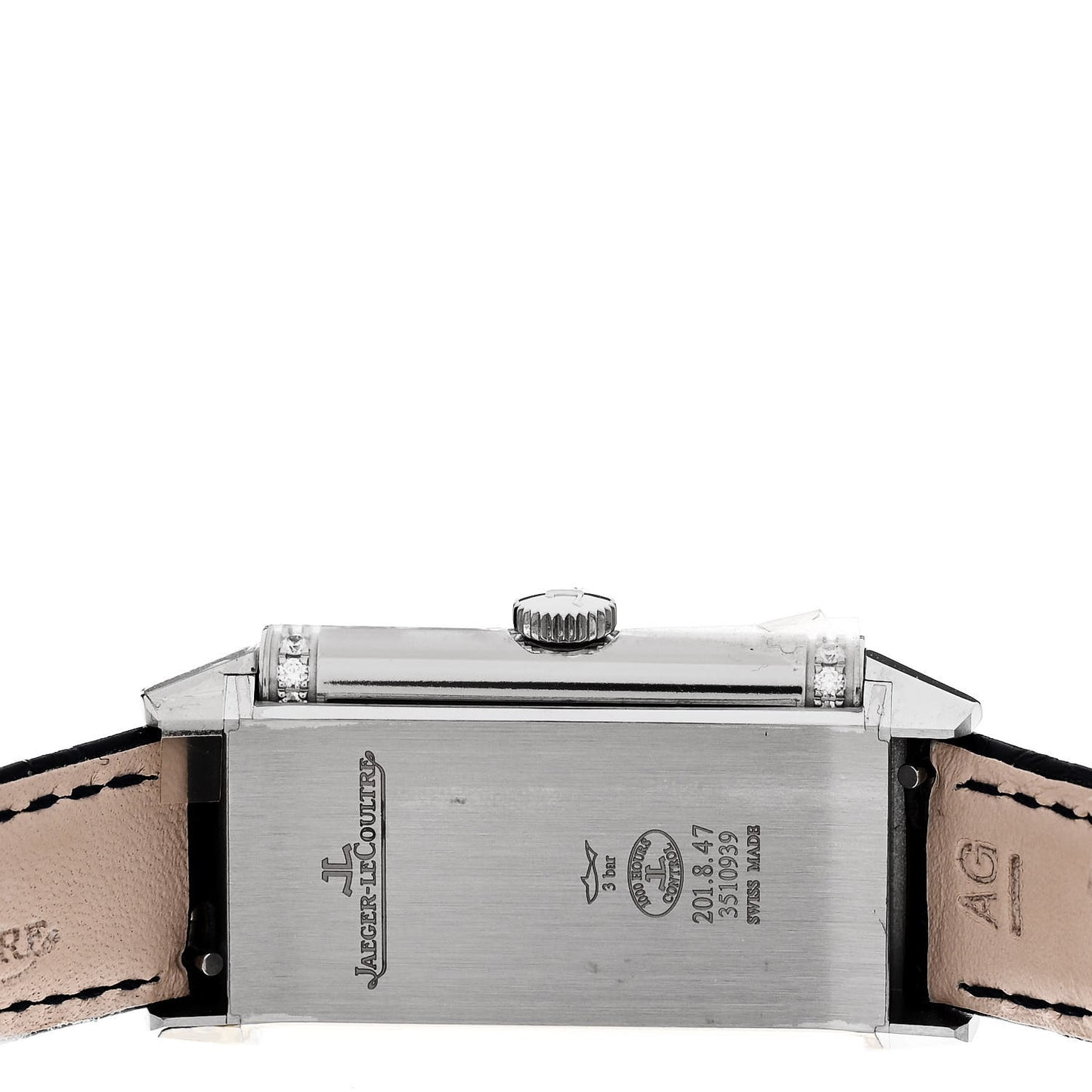 Stainless Steel Alligator Diamond 20mm Reverso One MonoFace Quartz Watch Q3288420