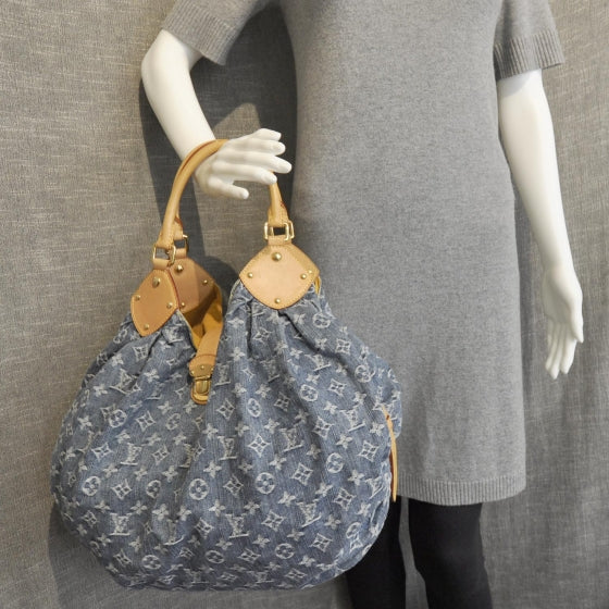 Louis Vuitton Denim Mahina XL Blue 3 of 8