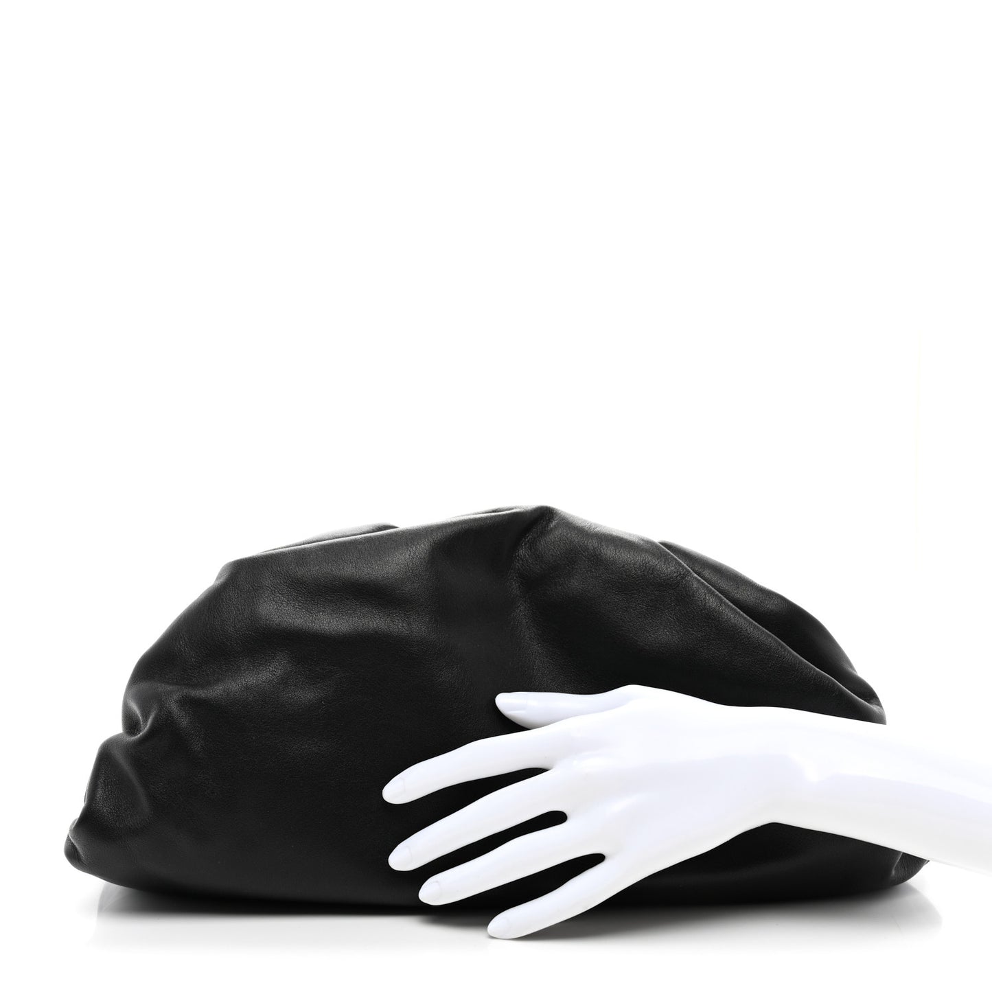 Smooth Butter Calf The Pouch Oversized Clutch Black