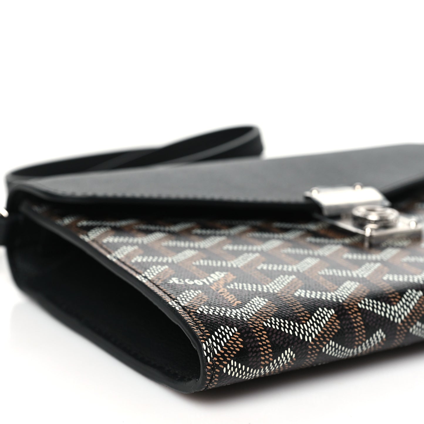 Goyardine Calfskin Chypre Wallet Pouch Black