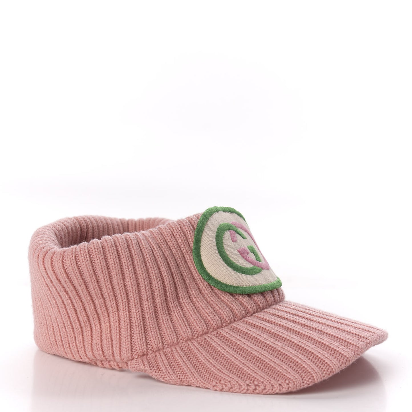 Wool Interlocking G Patch Visor L Pink