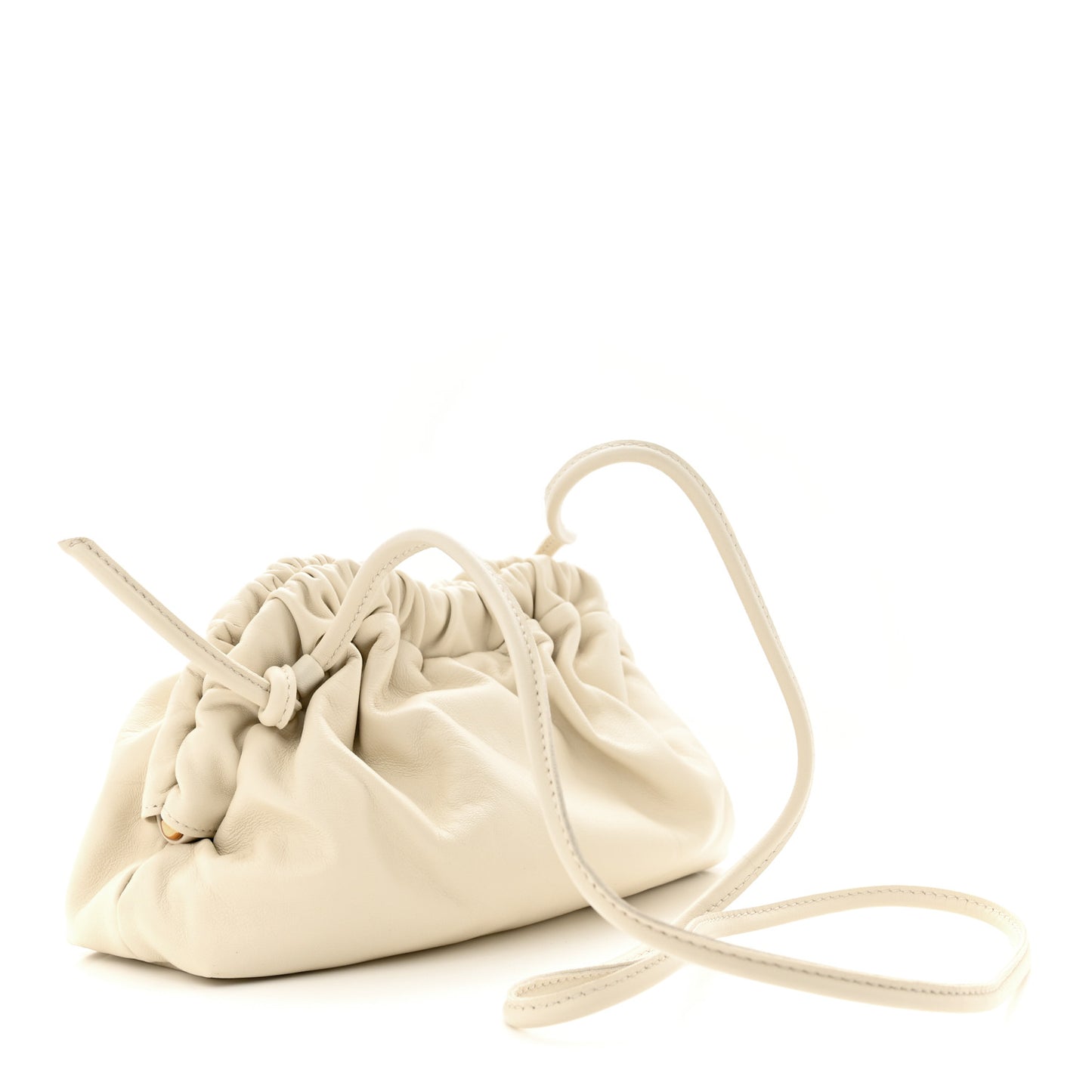 Lambskin Mini Cloud Clutch Pearl