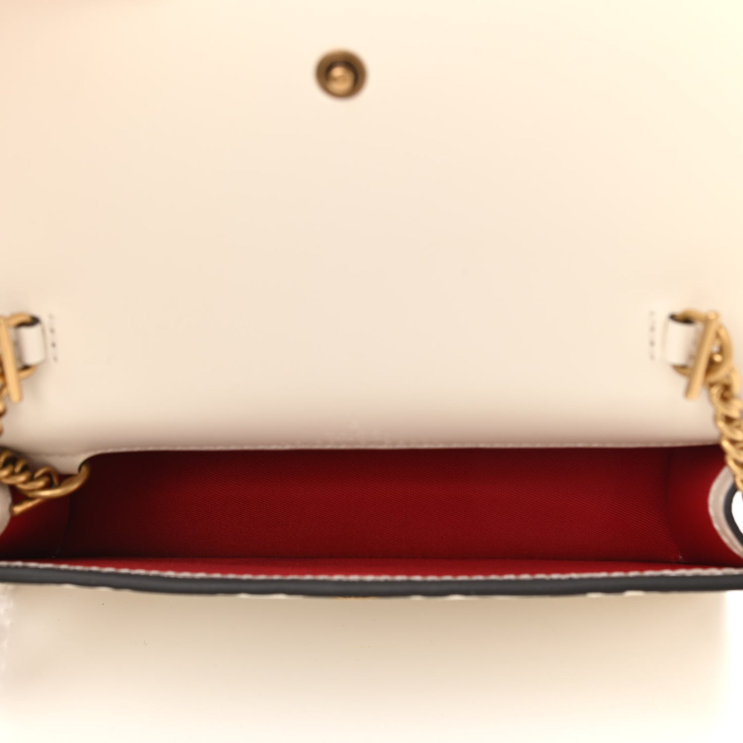 Guccissima Mini Cherry Chain Bag White