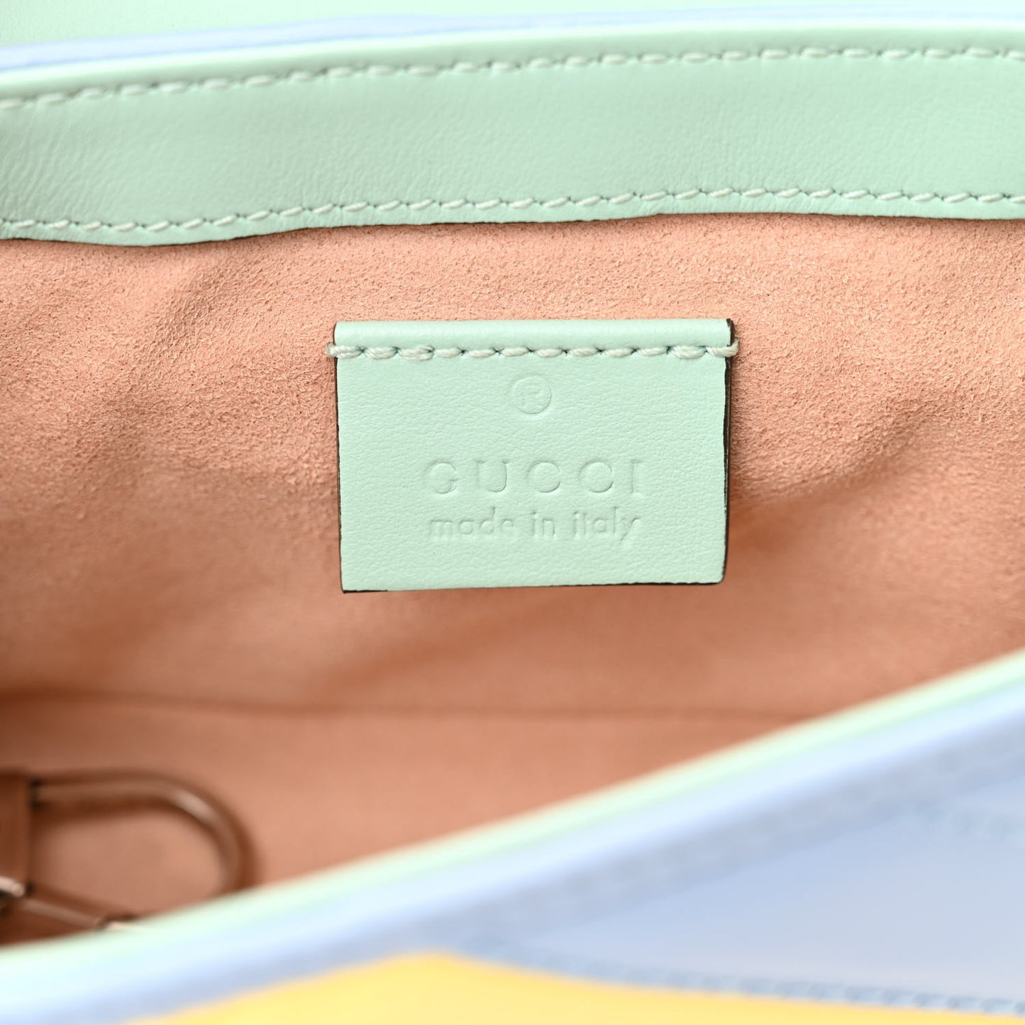 Calfskin Matelasse Diagonal Super Mini GG Marmont Shoulder Bag Multicolor Pastel