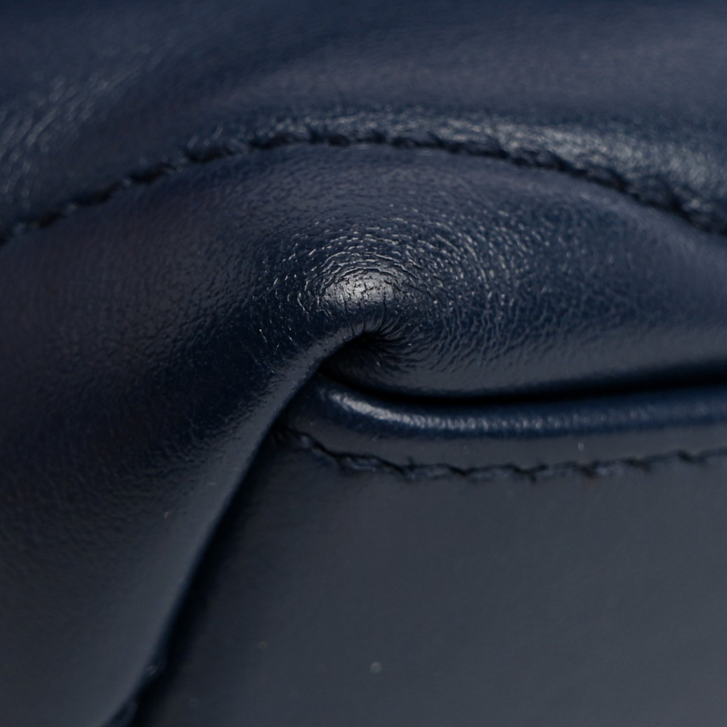 Calfskin Y Quilted Monogram Small Loulou Chain Satchel Denim Blue