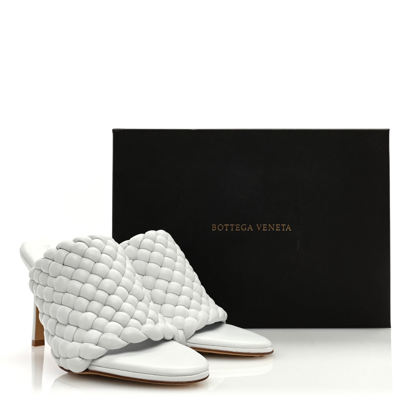 Nappa Padded Intreccio The Curve Sandals 37 Optic White
