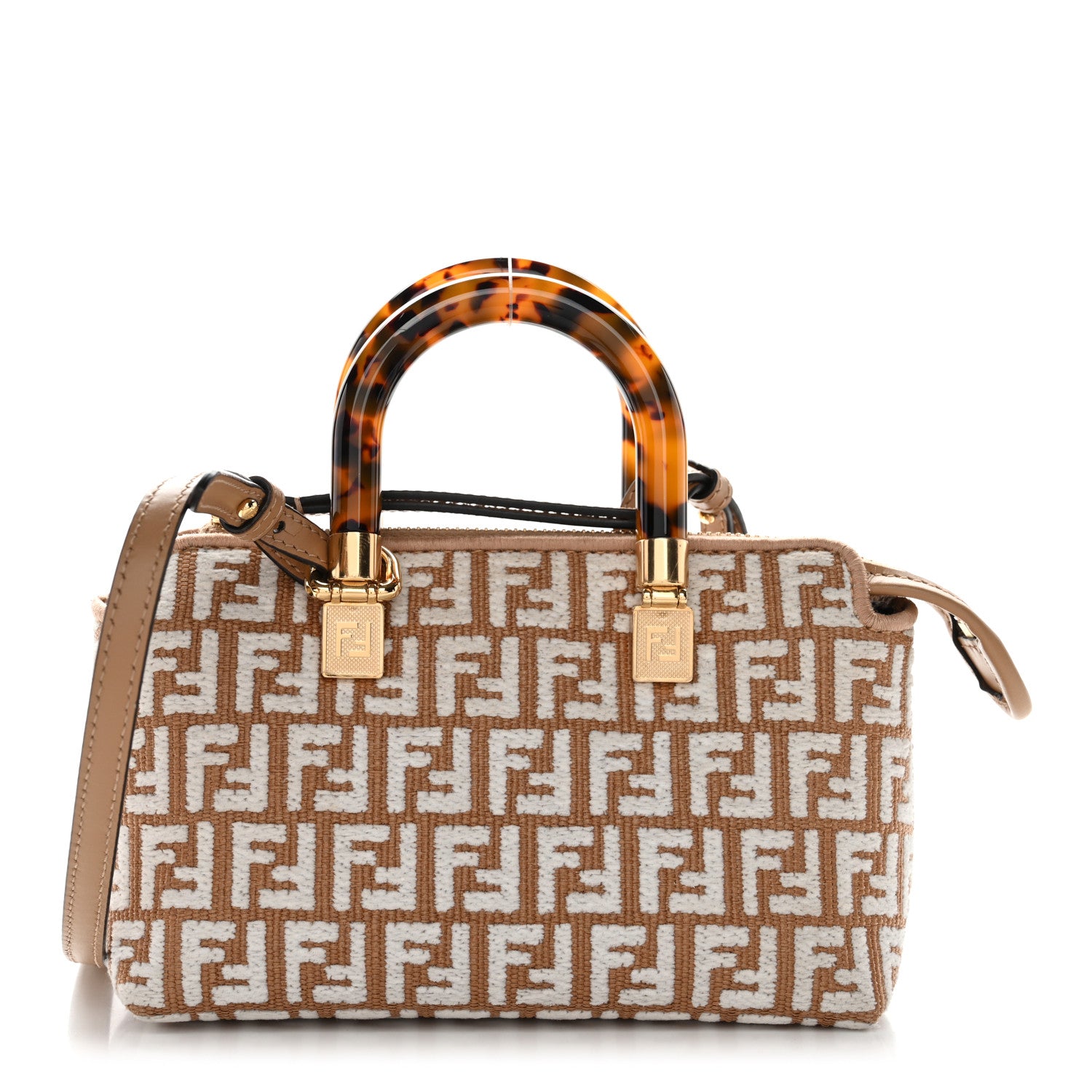 Fendi Raffia Chenille Vitello King Plexiglass Micro FF Mini By The