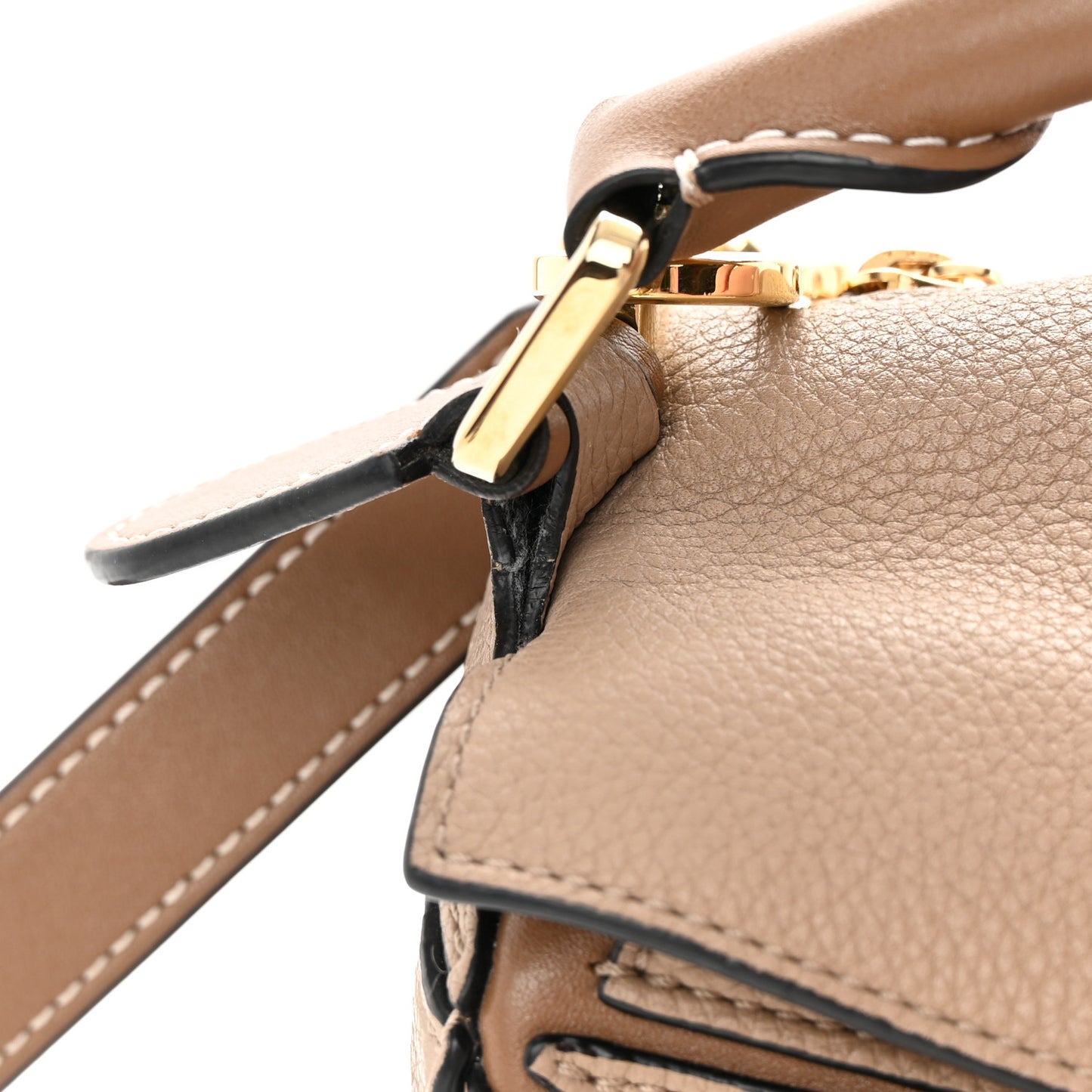 Grained Calfskin Small Puzzle Bag Sand Mink