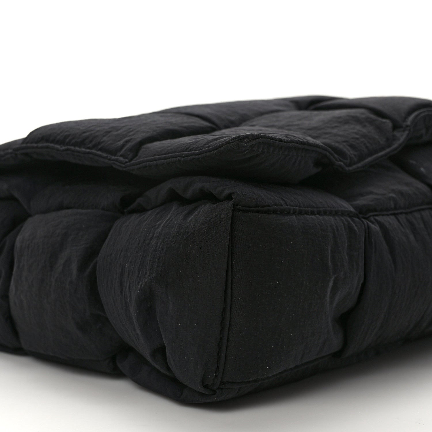 Bottega Veneta Nylon Intrecciato Padded Tech Maxi Cassette Bag Black 8 of 12
