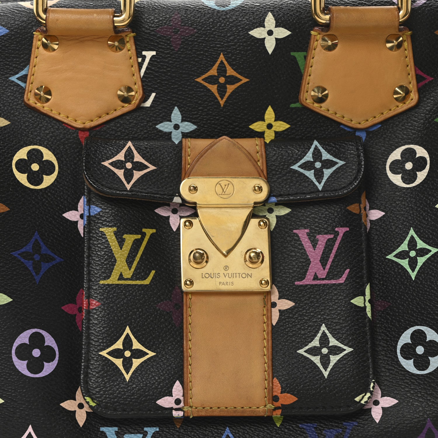 Louis Vuitton Monogram Multicolor Speedy 30 Black 7 of 9