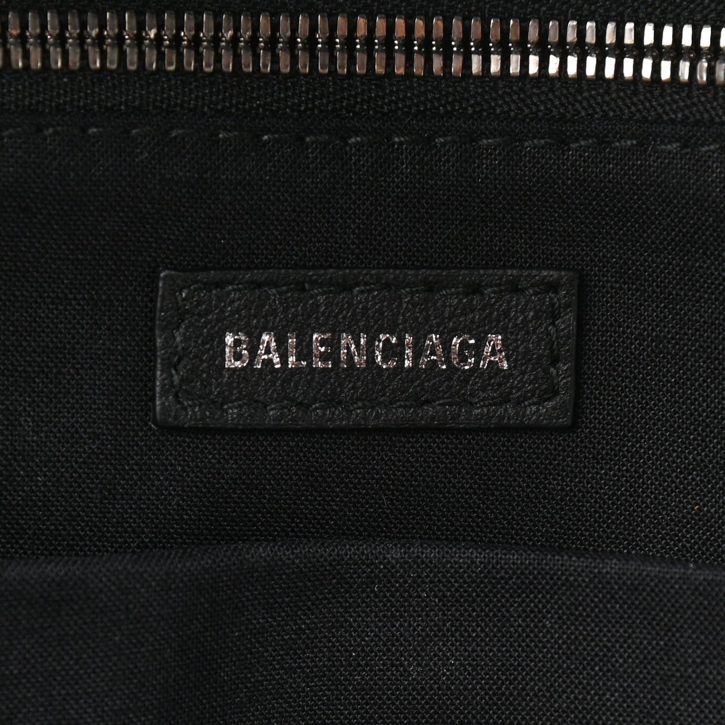 Smooth Calfskin Logo Small Everyday Backpack Black White