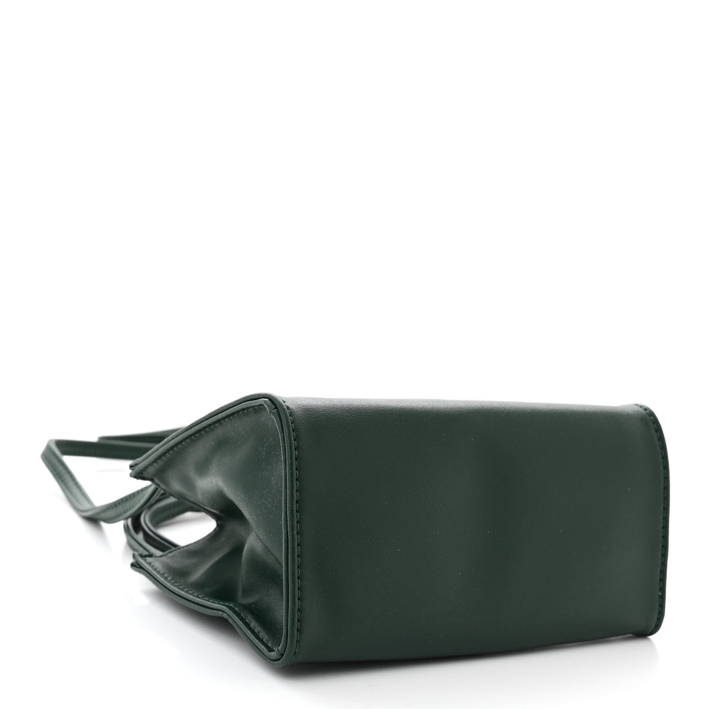 Vegan Leather Small Shopping Bag Dark Olive
