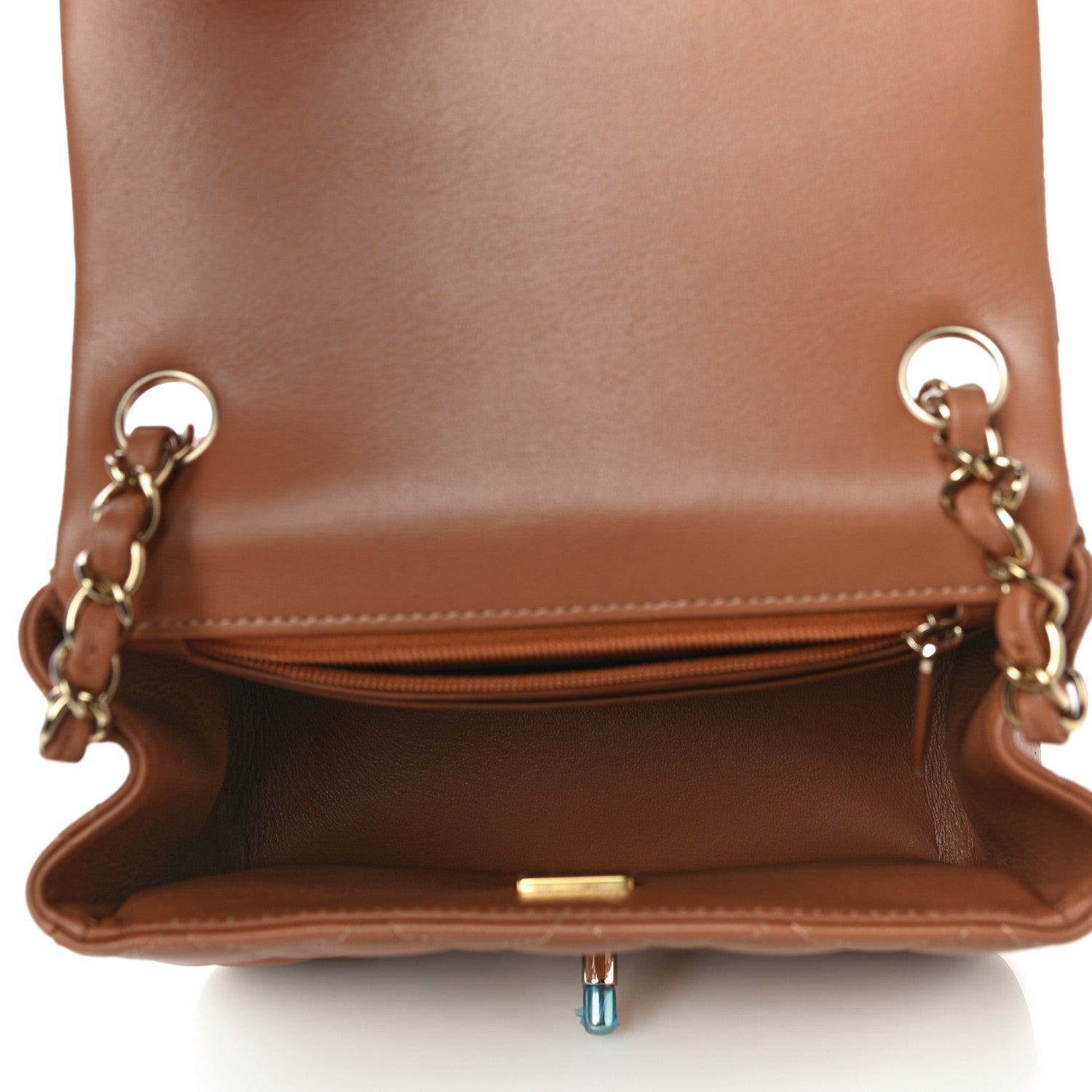 Chanel Lambskin Quilted Mini Square Flap Brown 5 of 11