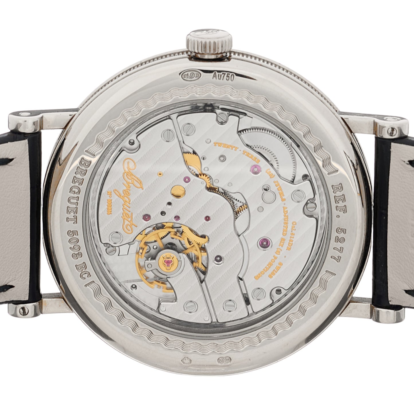 18K White Gold Alligator 38mm Classique Manual Winding Watch 5277BB