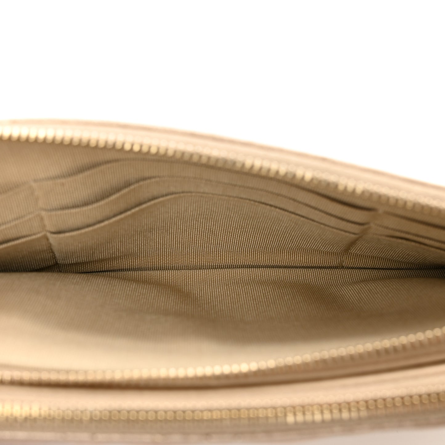 Metallic Lambskin Quilted Small Clutch With Chain Gold