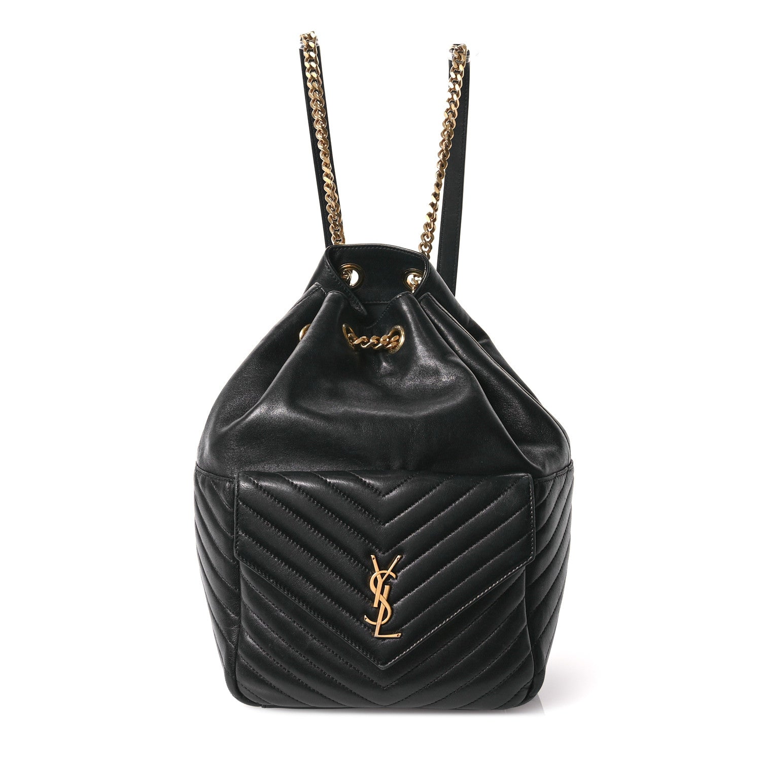 Saint Laurent Lambskin Matelasse Monogram Joe Backpack Black 1660440 – FASHIONPHILE