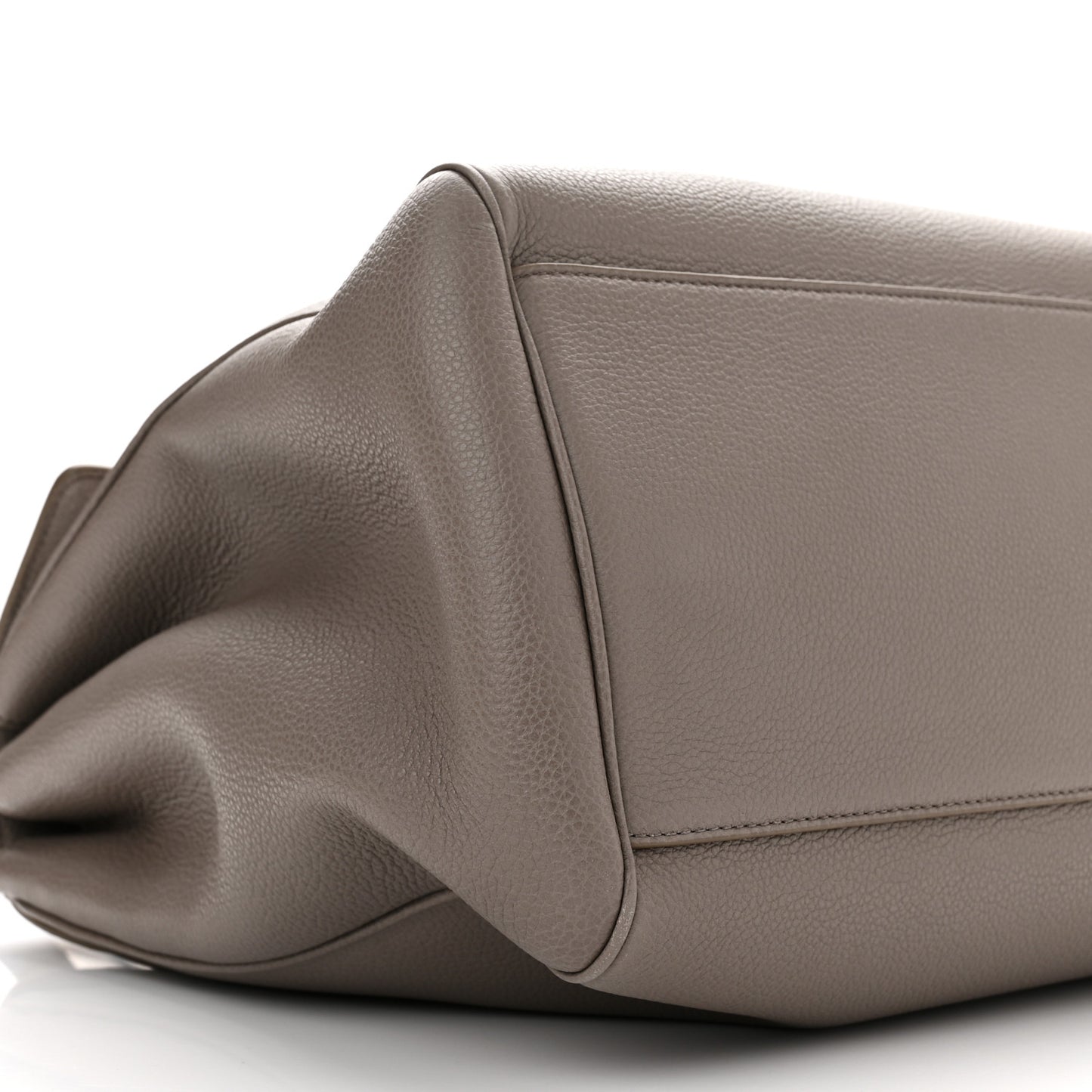 Supple Grained Calfskin Large Soft 16 Bag Pebble
