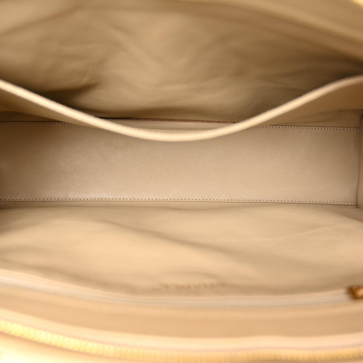 Lambskin Quilted CC Shoulder Bag Beige