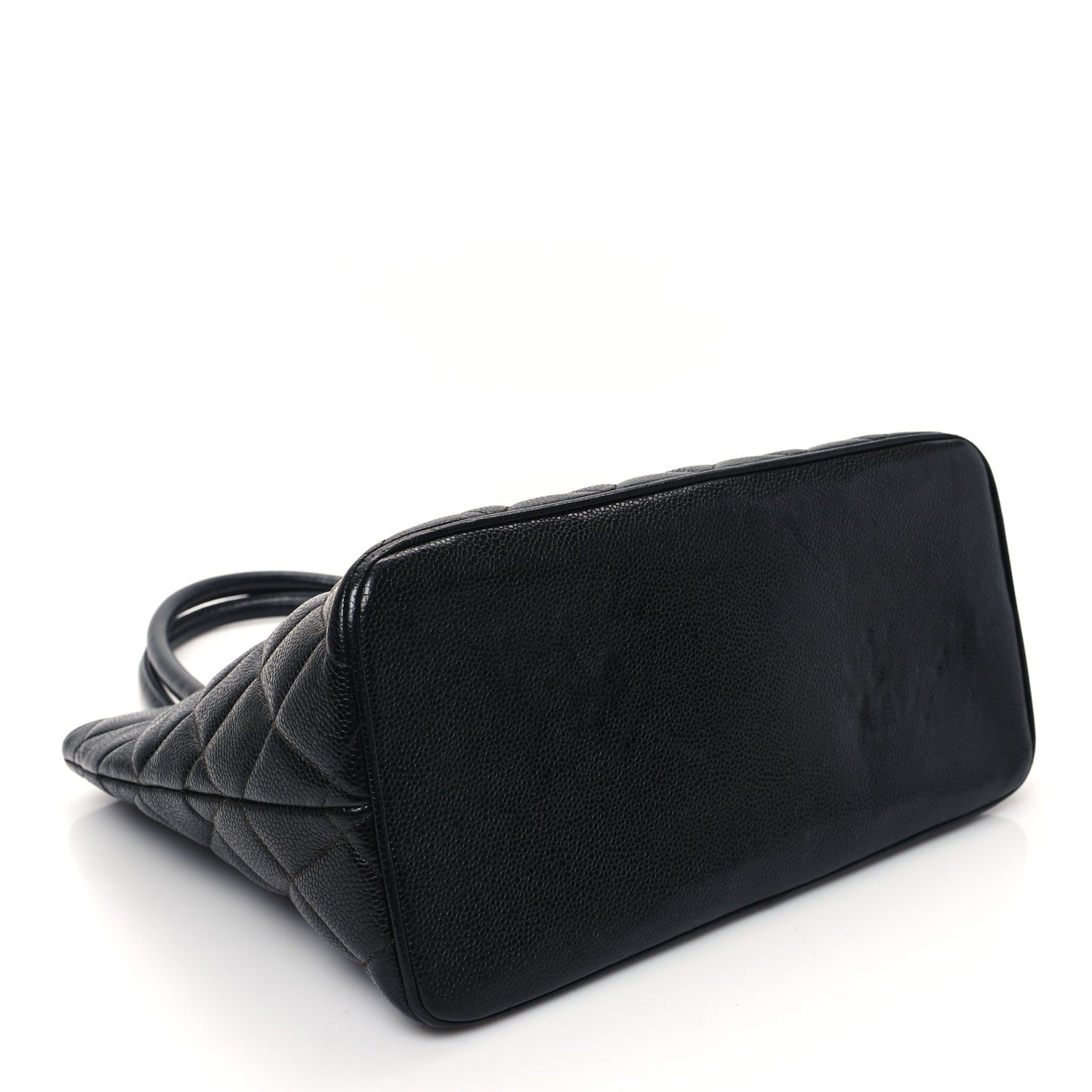 Caviar Quilted Medallion Tote Black