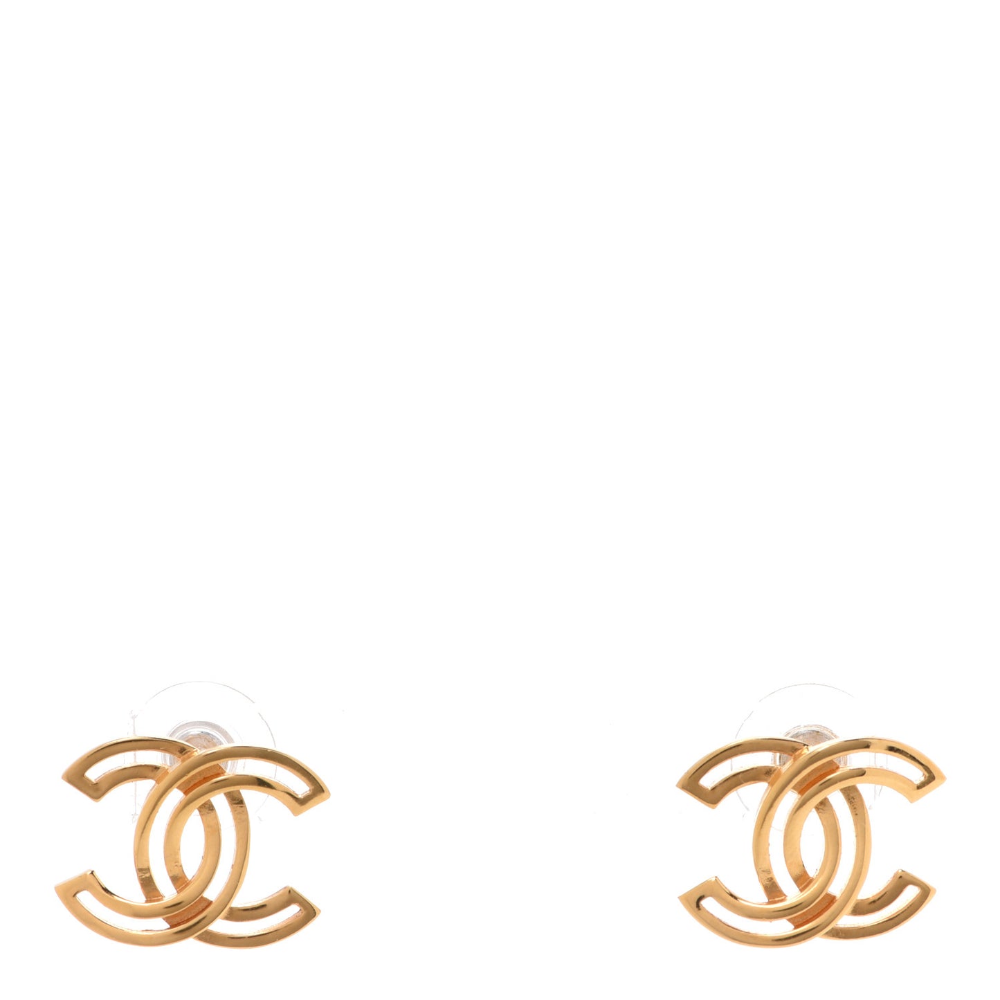 Metal Obazine CC Earrings Gold