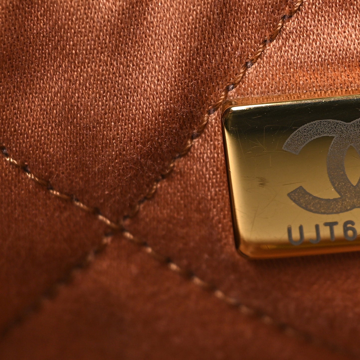 Shiny Calfskin Quilted Small Chanel 22 Camel