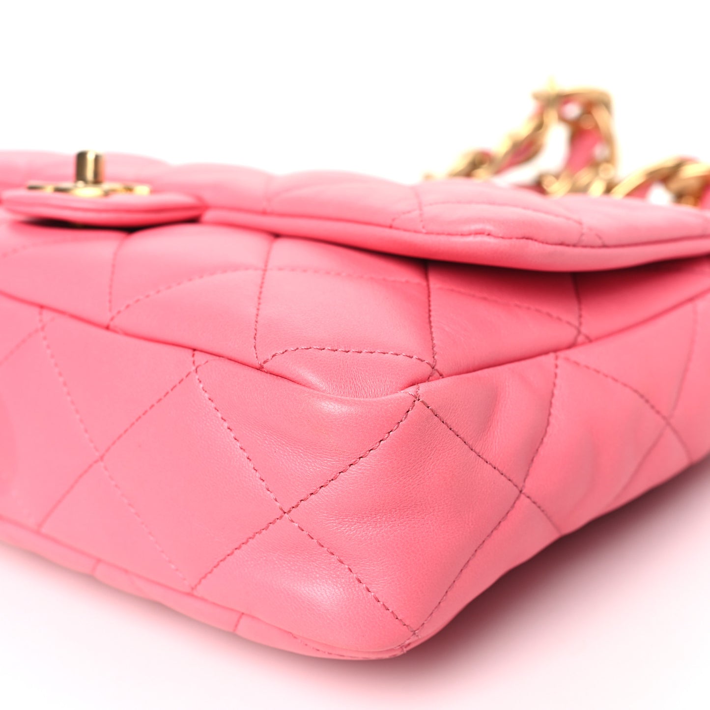 Lambskin Quilted Large CC Funky Town Flap Pink