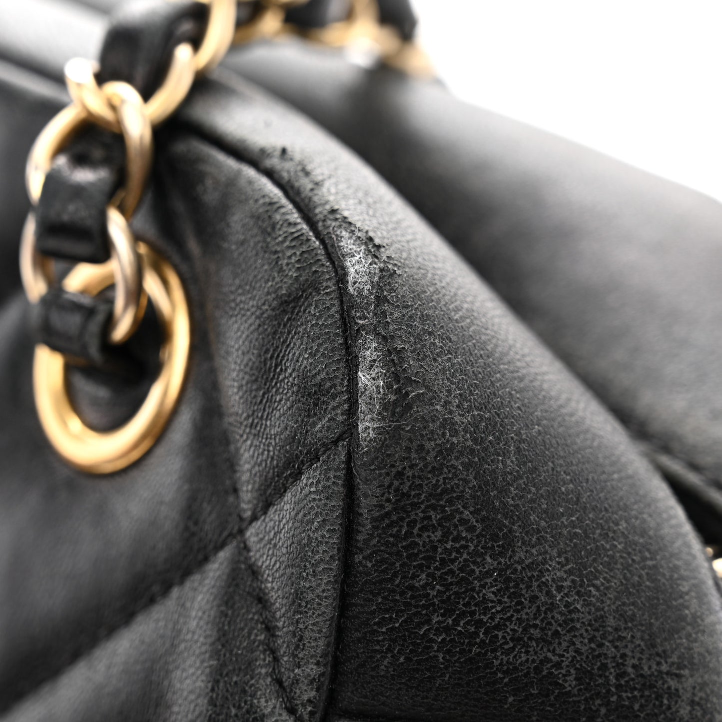 Calfskin Quilted Small Ballerine Camera Case Black