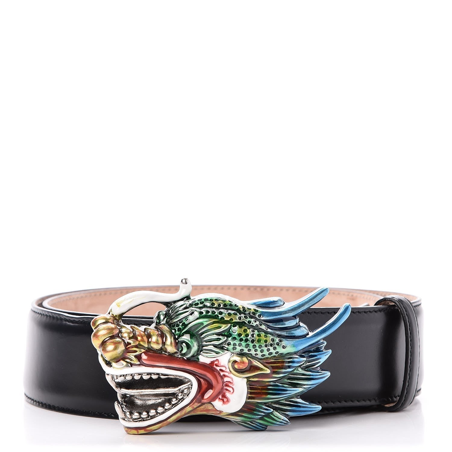 Gucci Calfskin Dragon Belt 95 38 Black 1 of 6