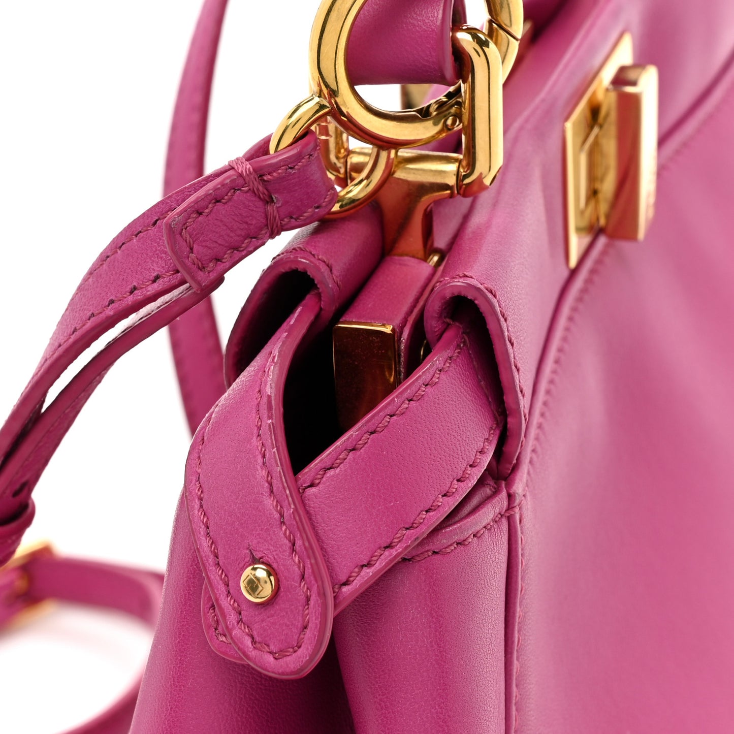 Nappa Mini Peekaboo Iconic Satchel Magenta