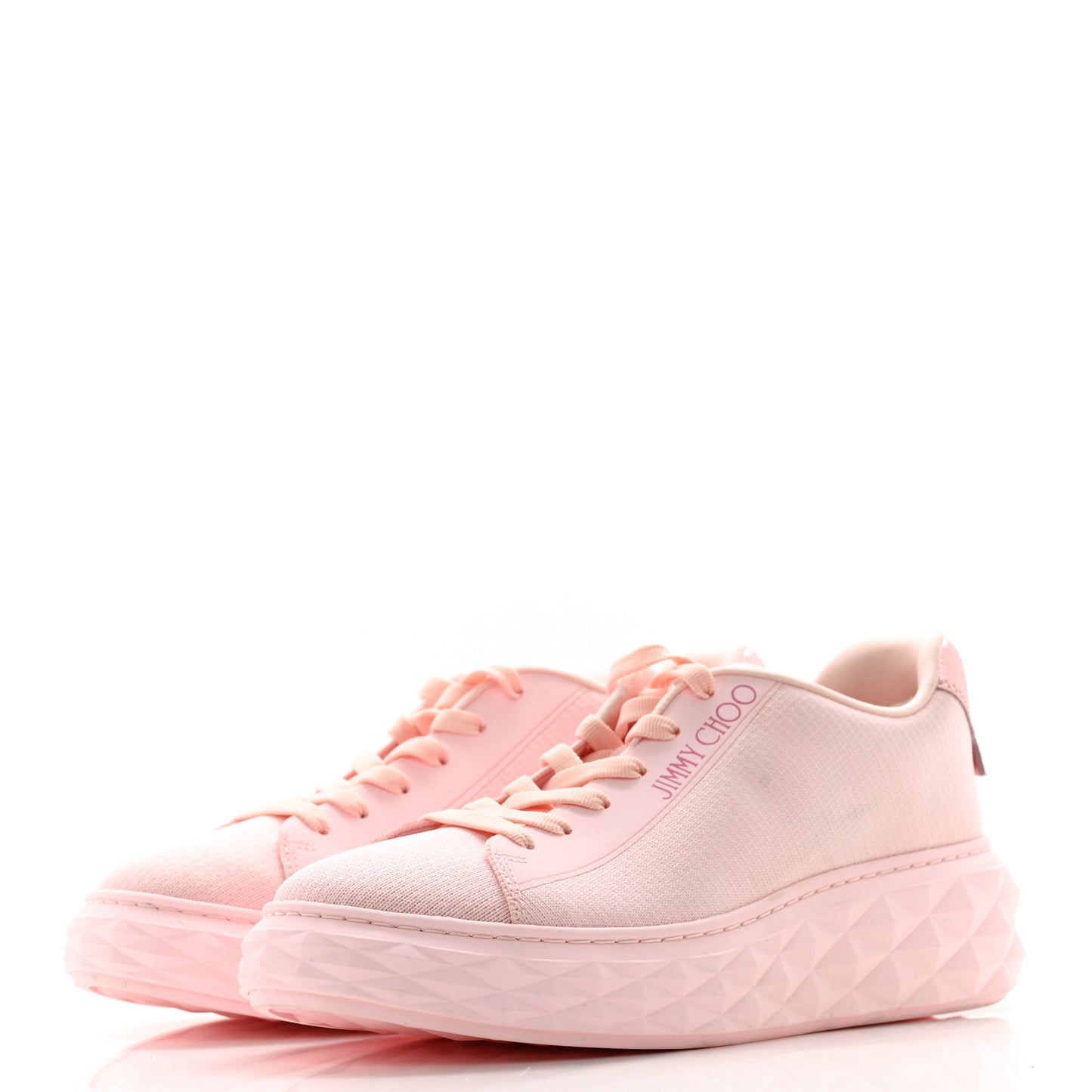 Nappa Diamond Light Platform Sneakers 38.5 Powder Pink