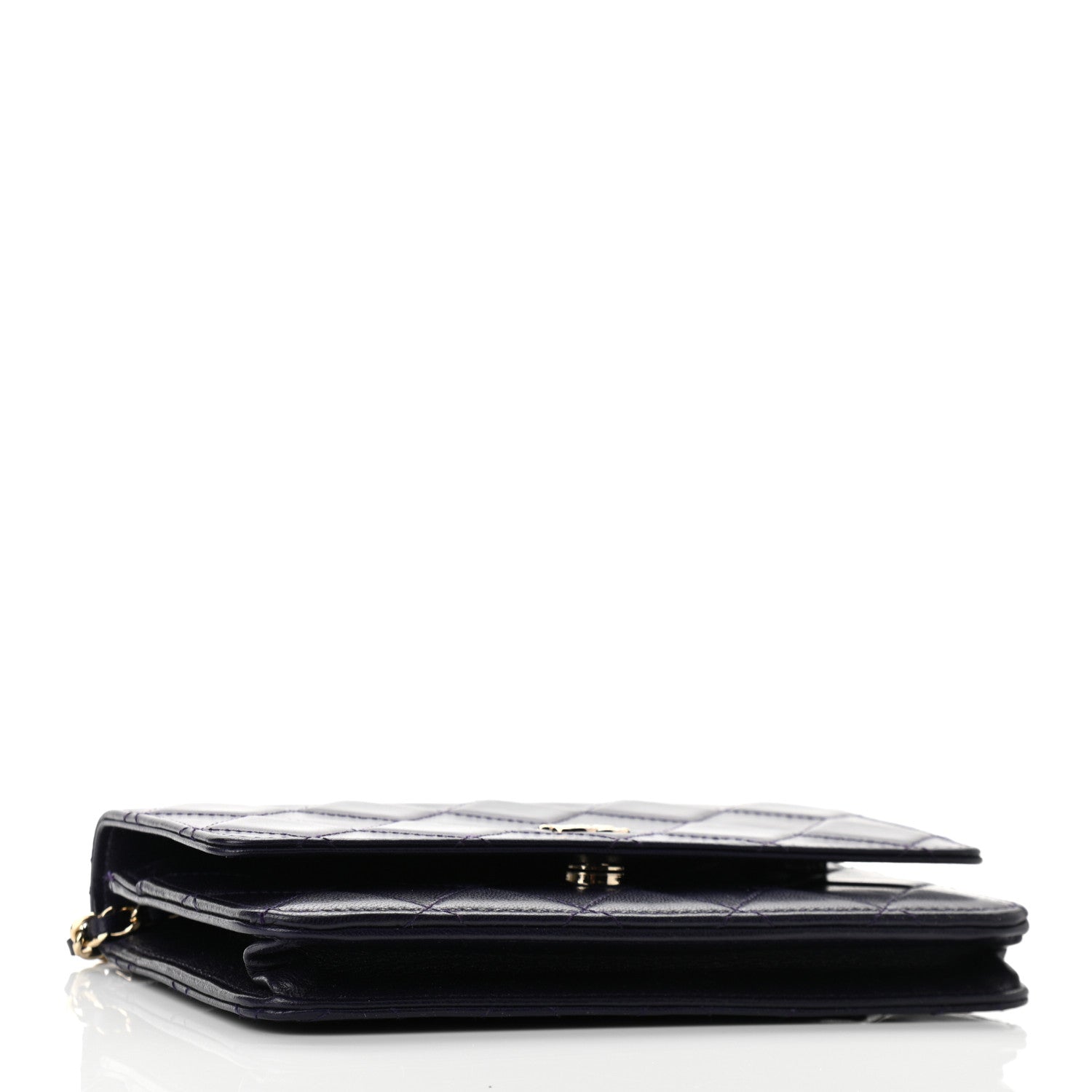 Chanel Lambskin Quilted Wallet On Chain WOC Purple 5 of 13