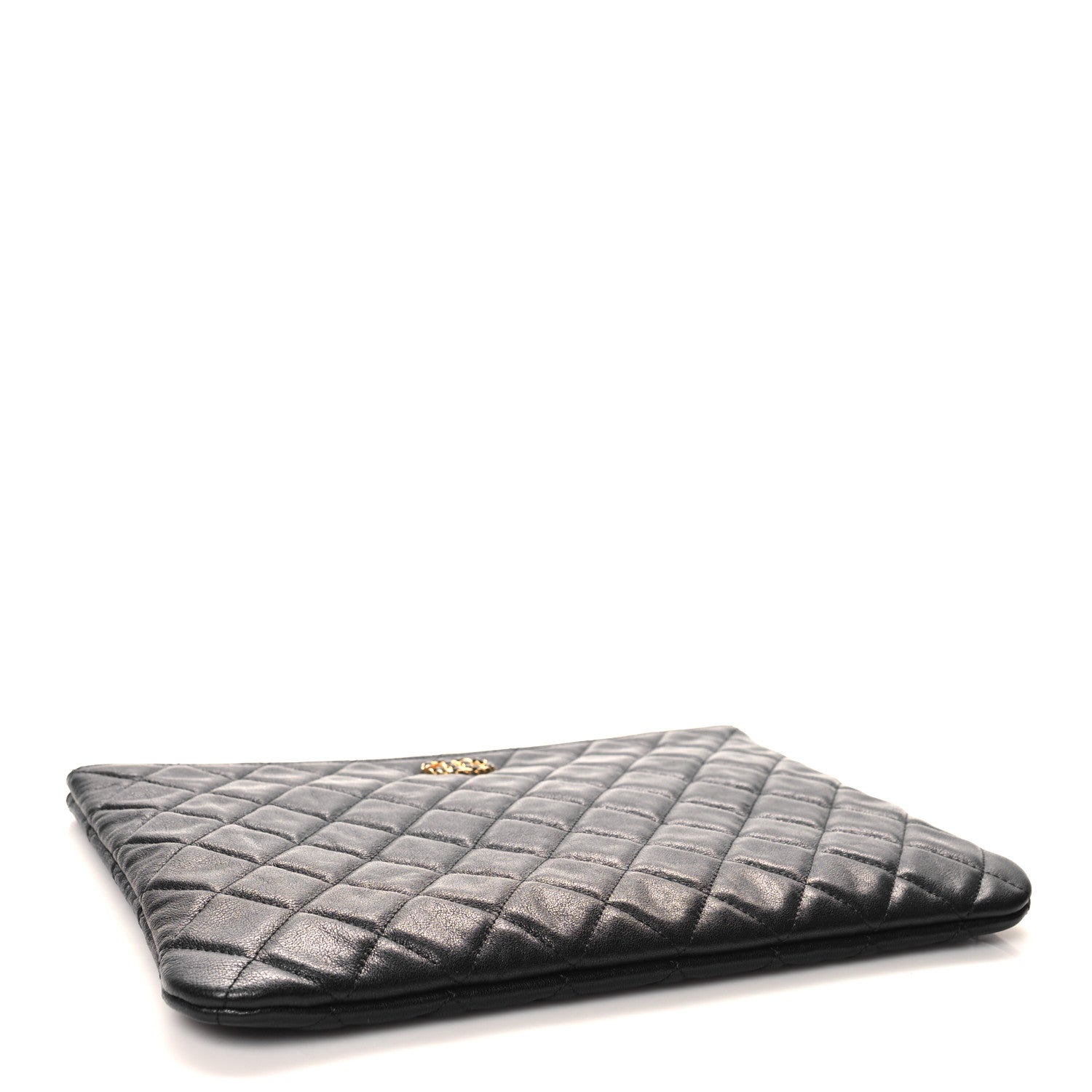 Chanel Lambskin Quilted Chanel 19 Medium Cosmetic Case Black 4 of 8