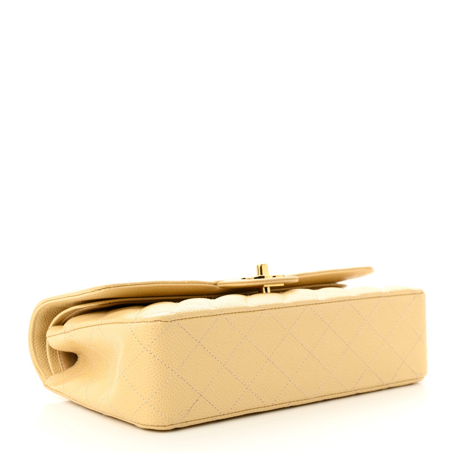 Chanel Caviar Quilted Medium Double Flap Beige 4 of 11