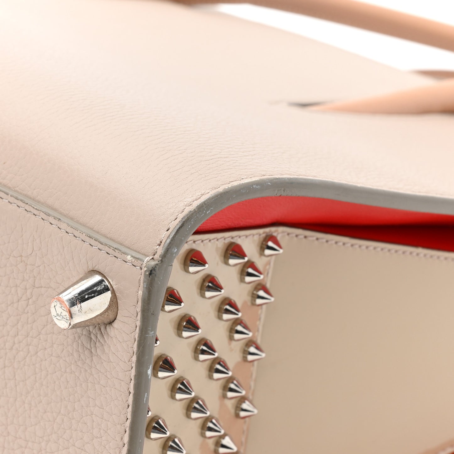 Calfskin Patent Studded Large Paloma Cashmere