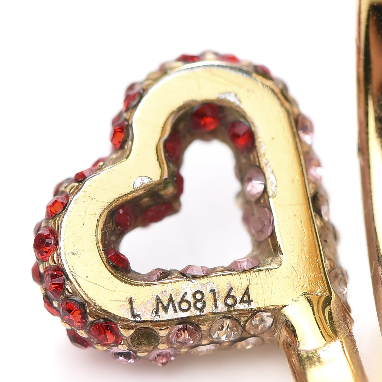 Swarovski LV and V Heart Strass Ring L Rose Gold