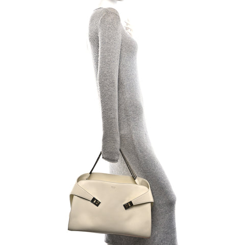 Lambskin Braided Medium Hug Bag Mascarpone