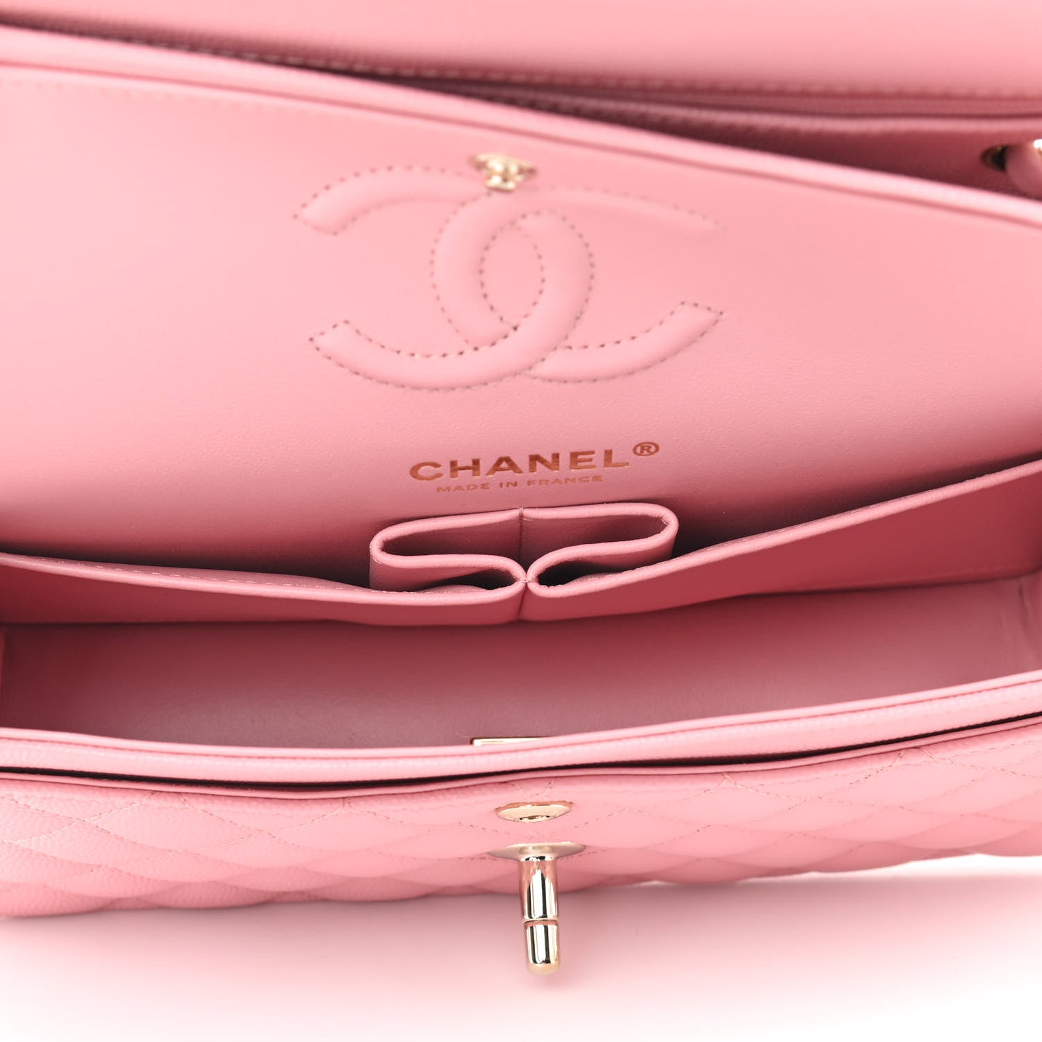 Chanel Caviar Quilted Small Double Flap Pink 4 of 9