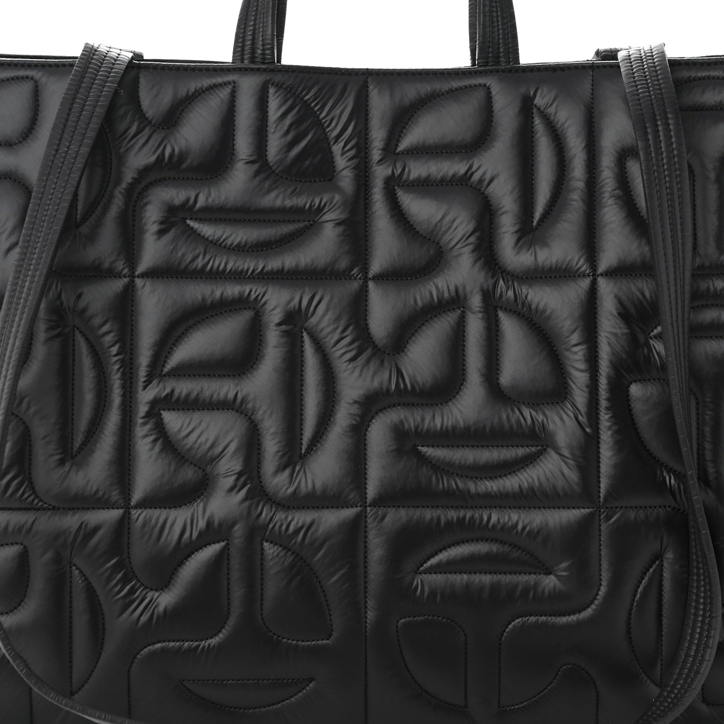 x MOOSE KNUCKLES Nylon Quilted Large Shopping Bag Black