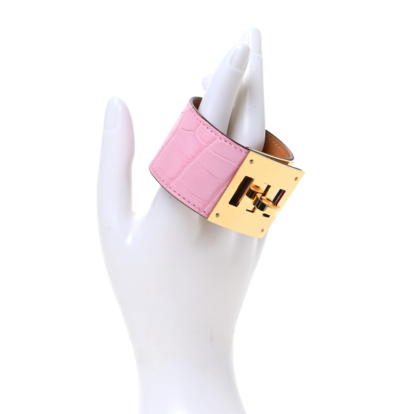 Matte Alligator Kelly Dog Bracelet T2 5P Pink