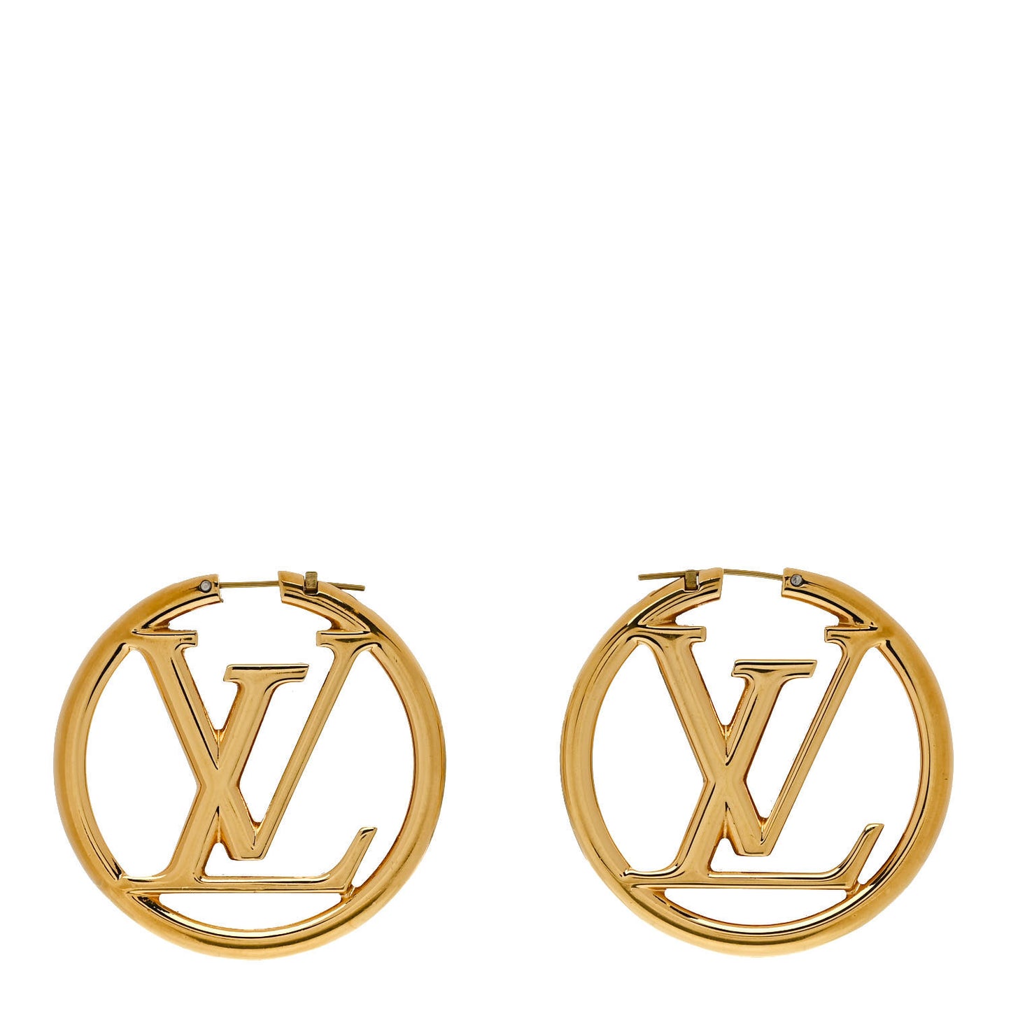 Metal Louise Hoop Earrings Gold