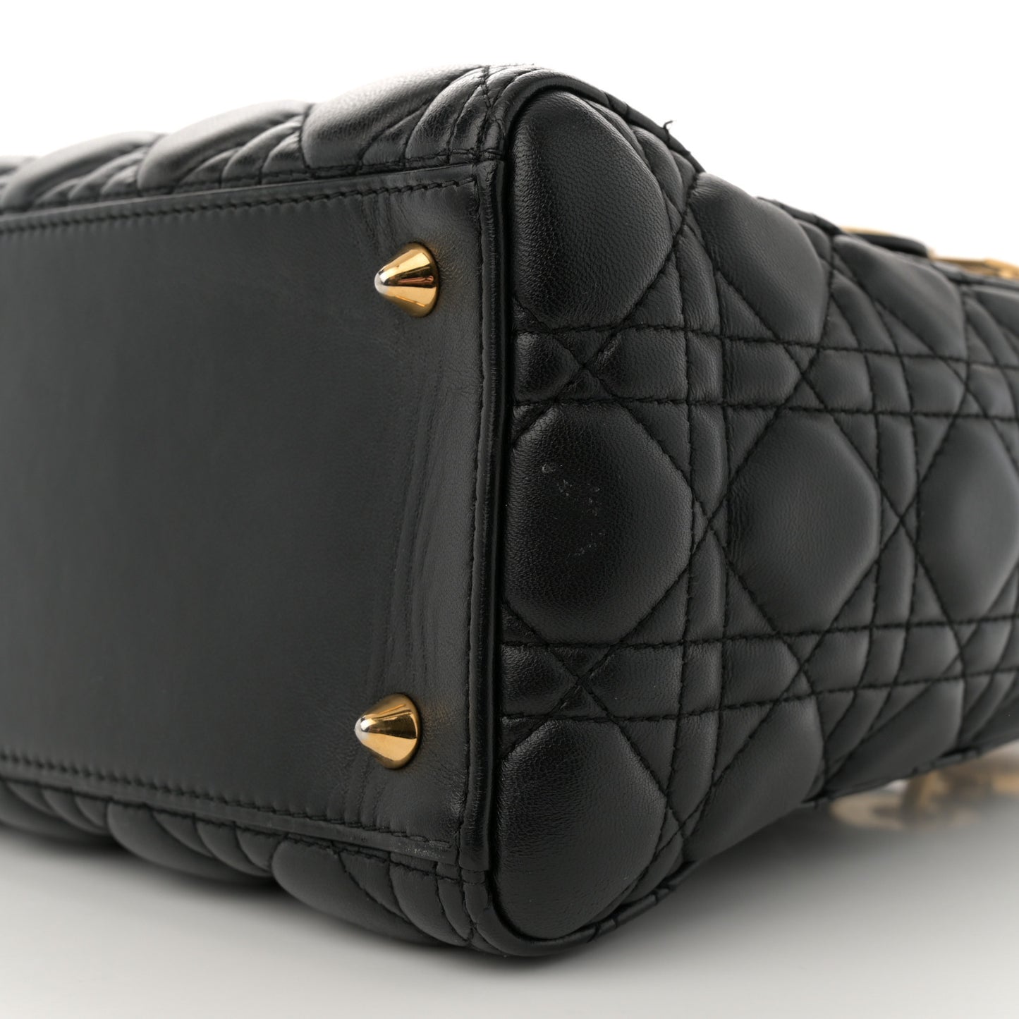 Lambskin Cannage Medium Lady Dior Black