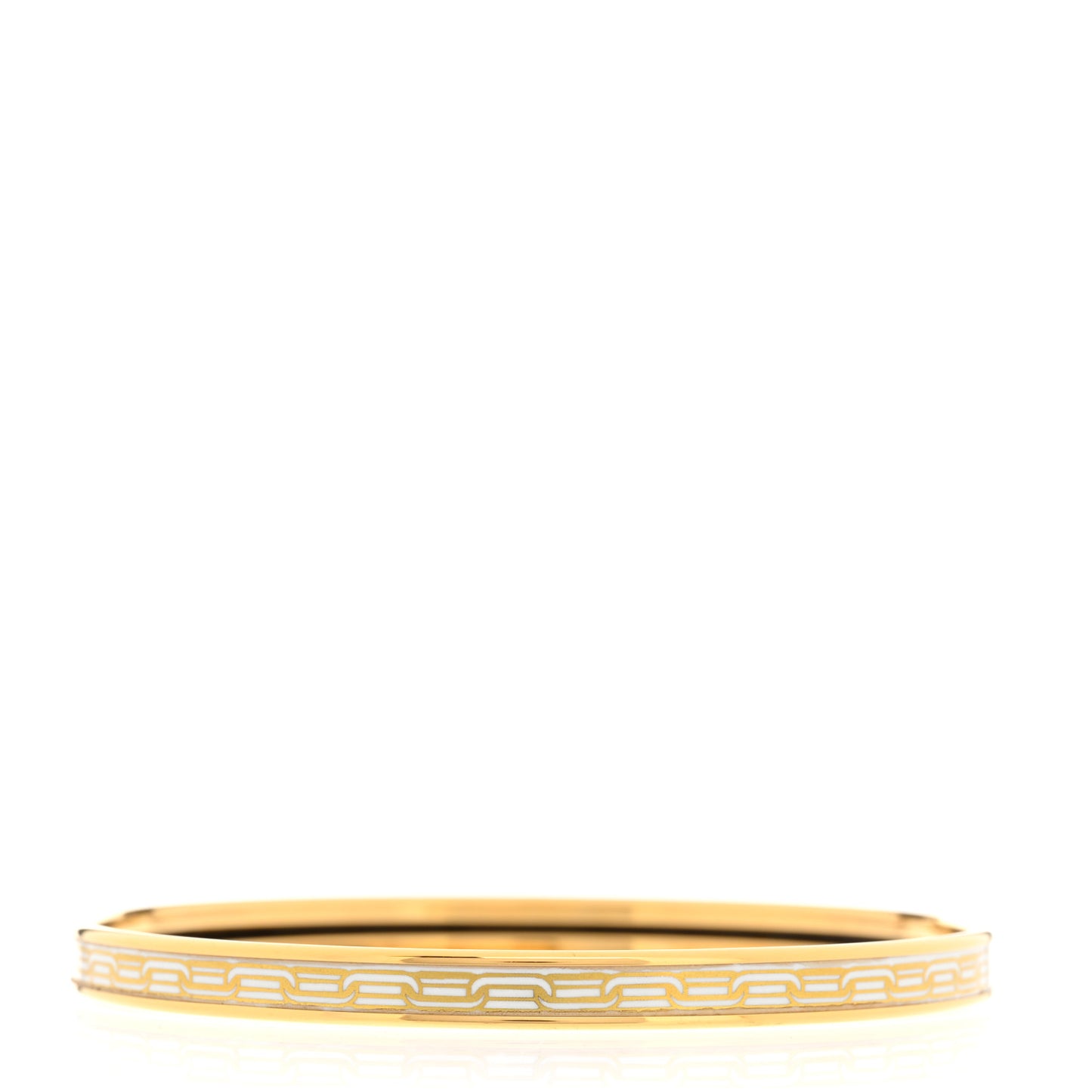 Enamel Printed Reaction En Chaines Extra Narrow Bracelet 70 White