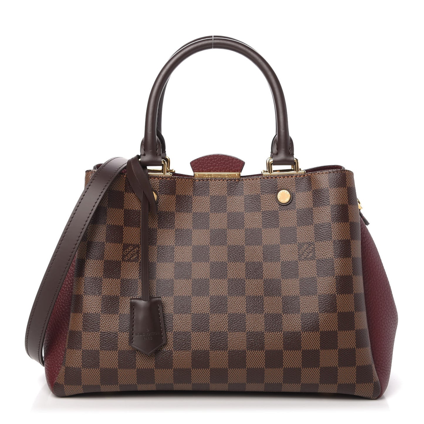 Damier Ebene Cuir Taurillon Brittany Bordeaux