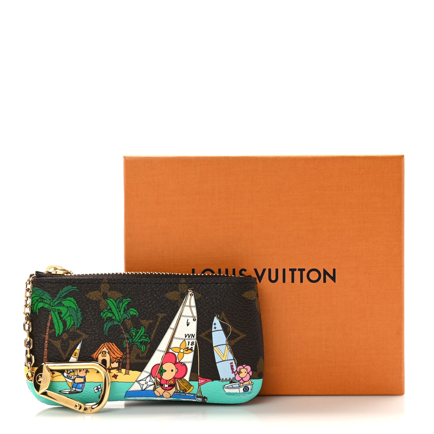 Monogram 2023 Christmas Animation Sailing Vivienne Key Pouch Dragonfruit Pink