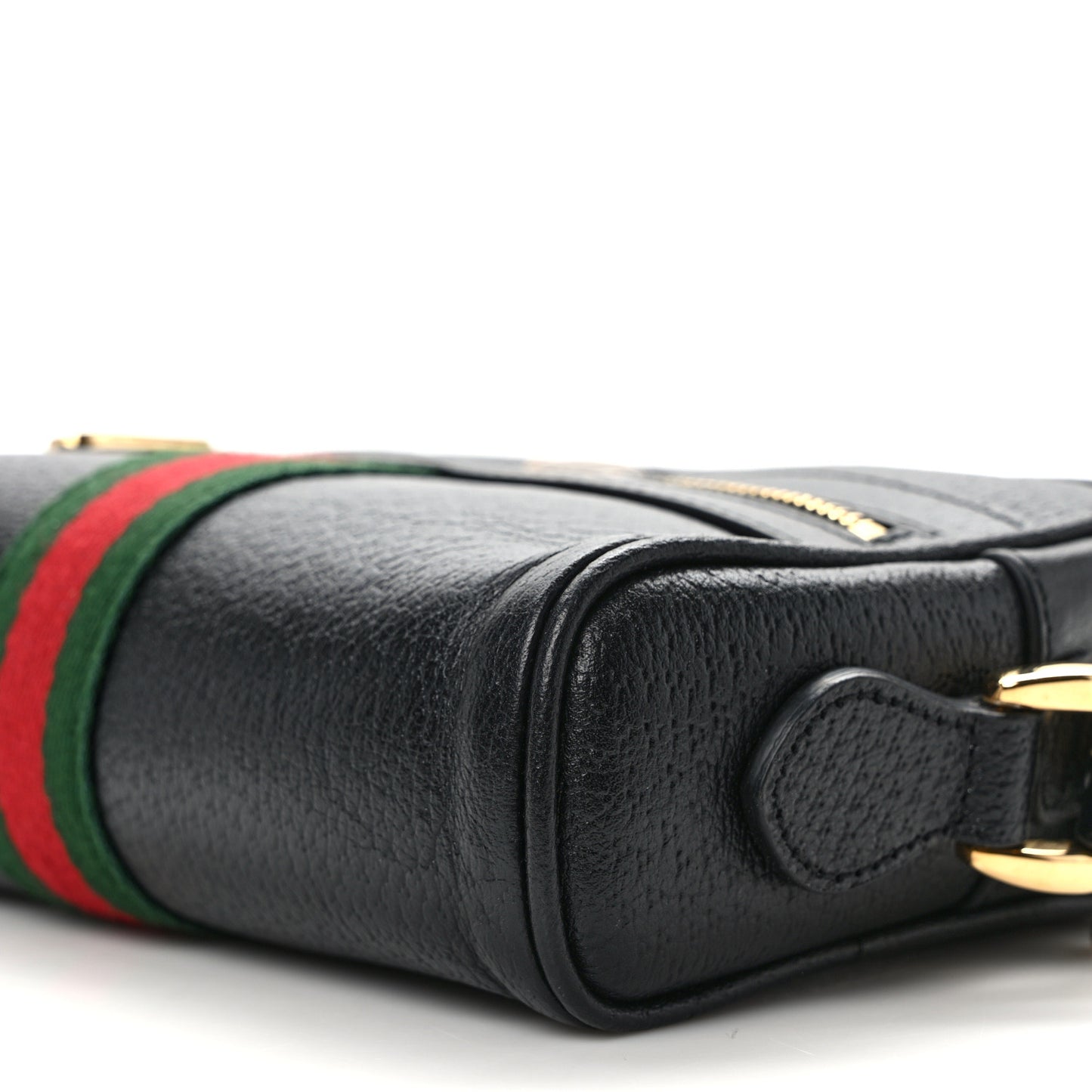 Calfskin Web Mini Ophidia Shoulder Bag Black