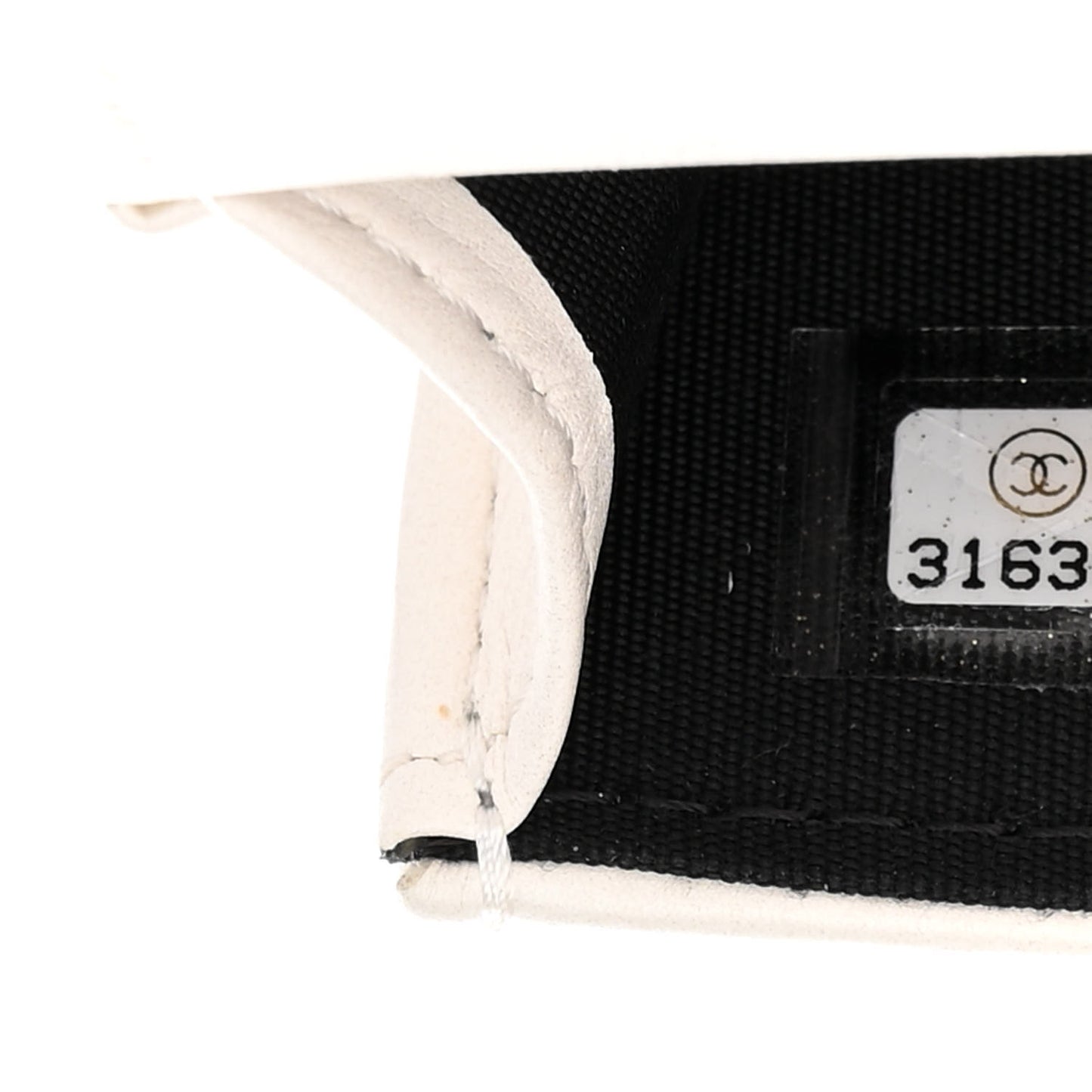 Lambskin Quilted Chanel 19 Phone Holder With Chain White