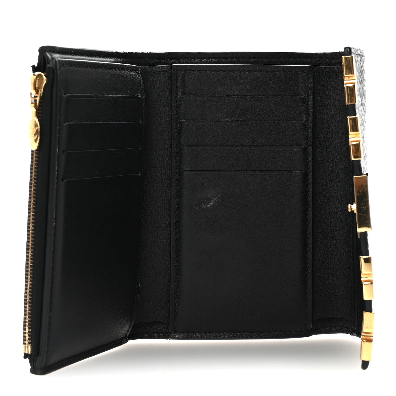 Louis Vuitton Taurillon Embellished Capucines Compact Wallet Black 5 of 7