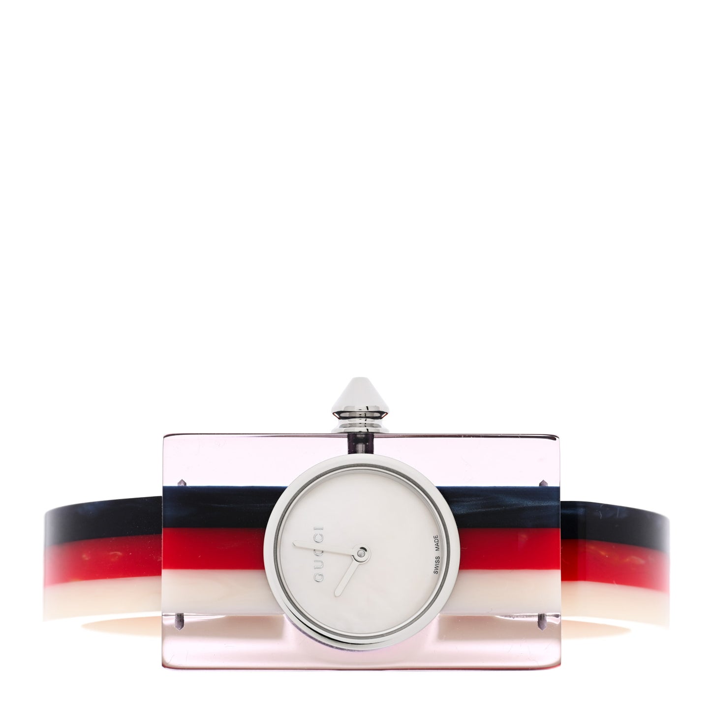 Stainless Steel Plexiglass Mother of Pearl 24mm Quartz Watch